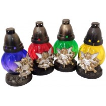 Лампадка стеклянная на 24 часа "Ангел с голубями"